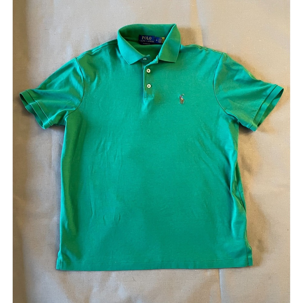 Ralph Lauren Polo Shirt Men's Size M Classic Fit Soft Luxe Cotton Golf